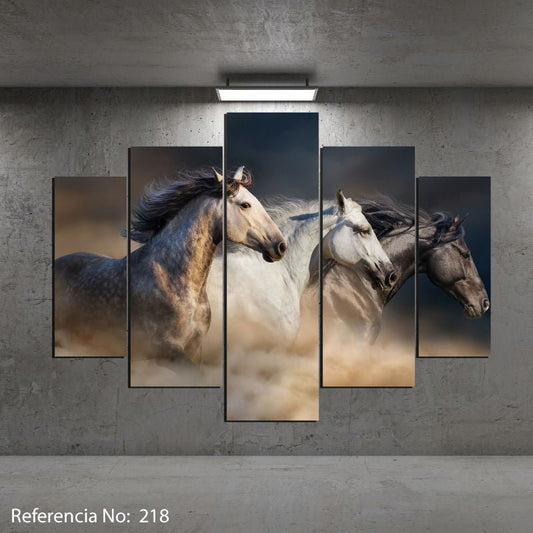Cuadro decorativo moderno caballos 218